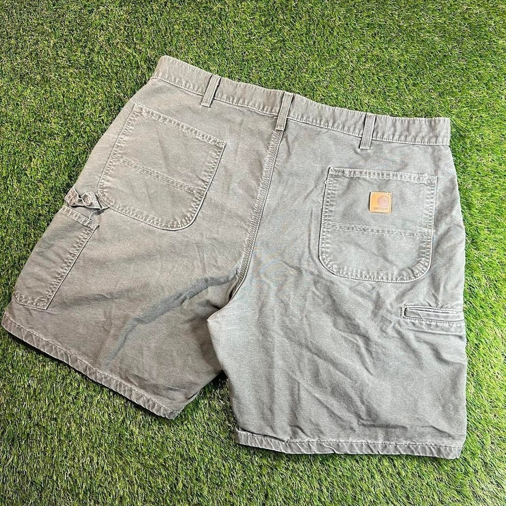 Vintage Carhartt B144 OLV Carpenter Shorts Mens 40 Olive Workwear Utility